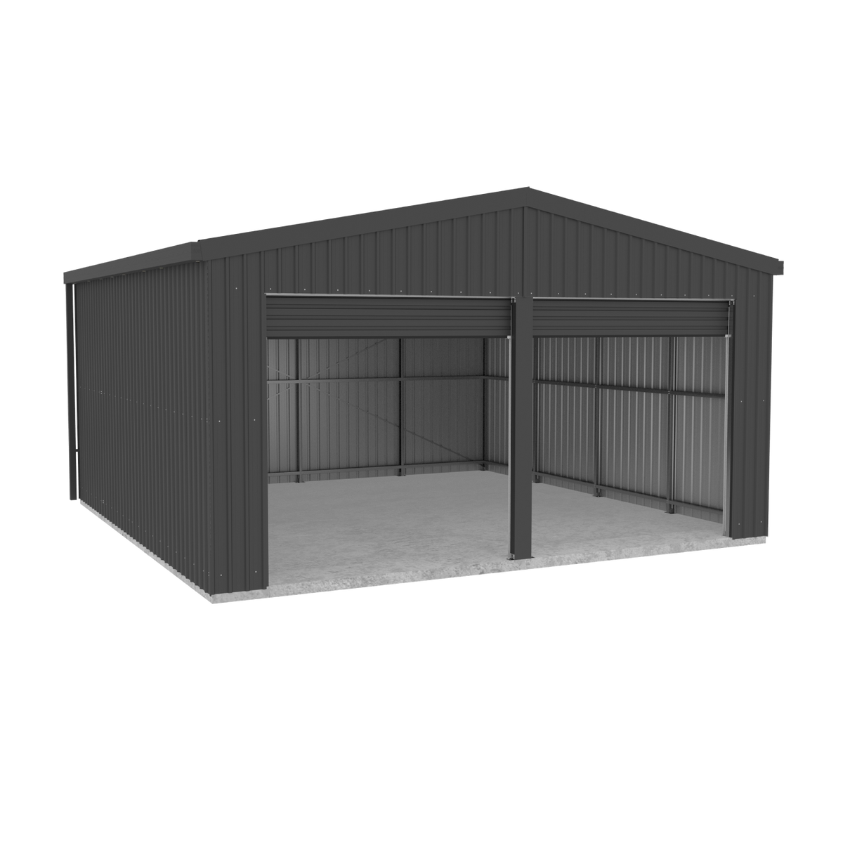 absco structures 5.95mW x 5.95mD x 3.40mH Garage Double Roller Door